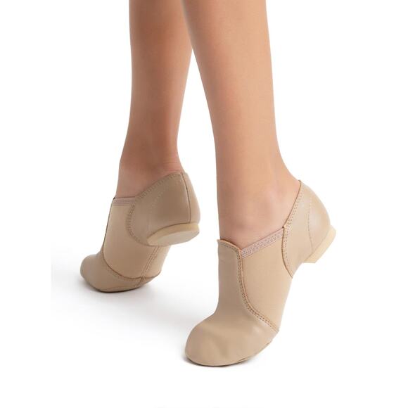 Capezio UNISEX SHOES SUN Tan Kids sz 10 Leather Jazz boot ballet dance NEW TAG - Picture 1 of 5